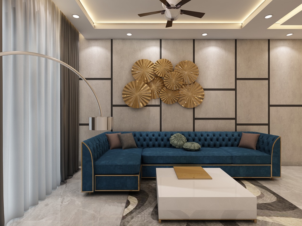 Drawing Room Interior Design in Kirti Nagar Drawing Room Interior 